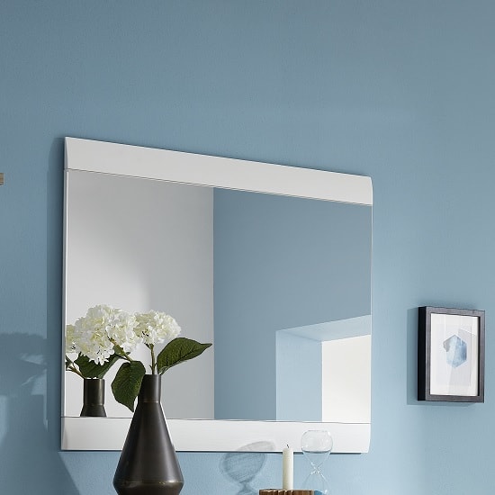 Staley Wall Mirror Rectangular In White