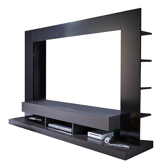 Stamford Entertainment Unit In Black Gloss Fronts With Shelving_8