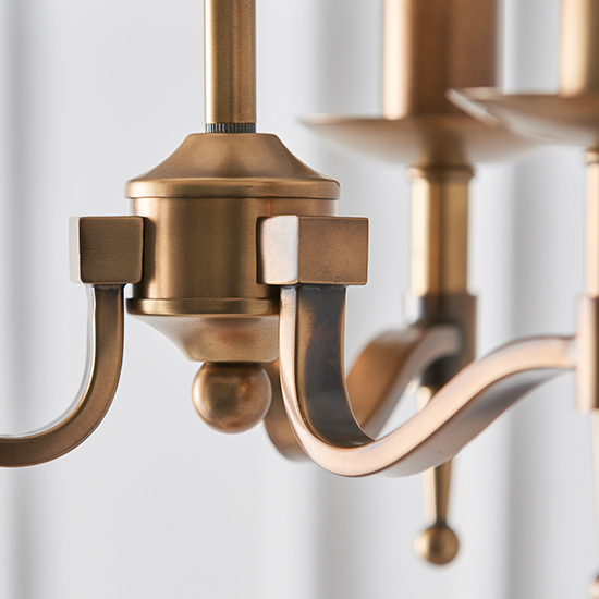 Stanford 3 Lights Pendant Light In Antique Brass