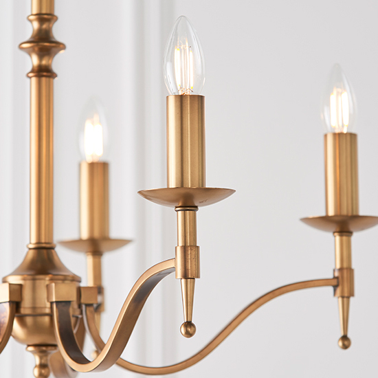 Stanford 5 Lights Pendant Light In Antique Brass_2