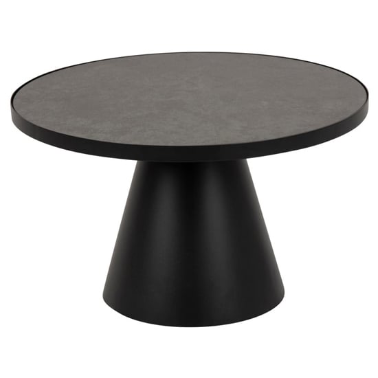 Photo of Stanford medium ceramic top coffee table in fairbanks black