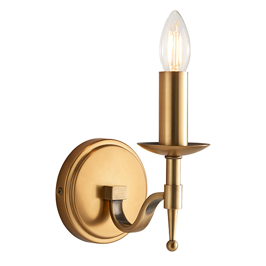 Stanford Single Wall Light In Antique Brass