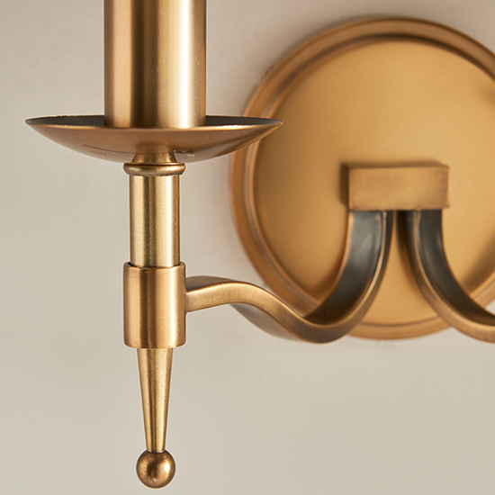 Stanford Twin Wall Light In Antique Brass