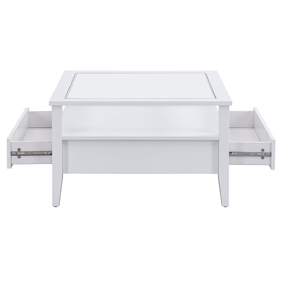 Stanley Square Glass Coffee Table With 2 Drawers In White_5