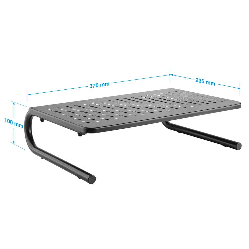 Stanmore Steel Monitor Stand Riser in Black