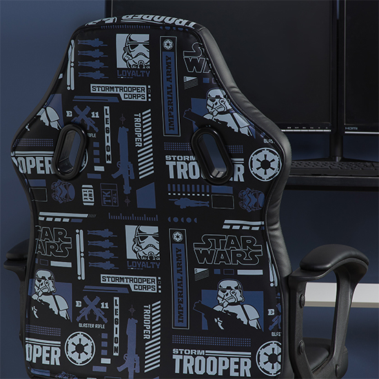 Star Wars Faux Leather Childrens Gaming Chair In Blue_3