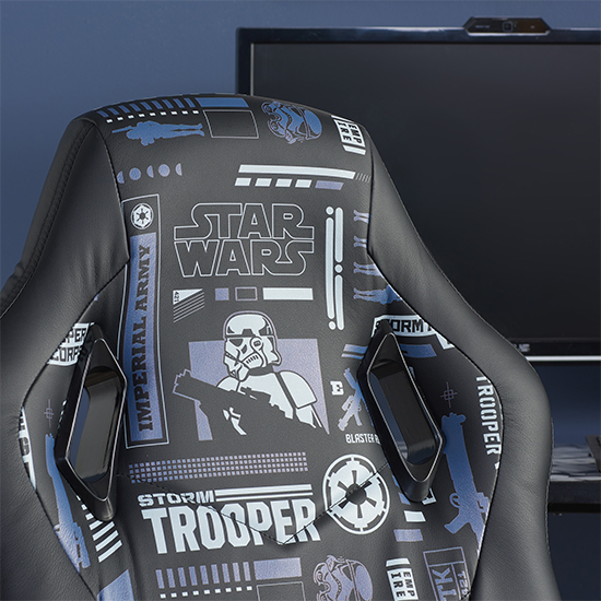 Star Wars Faux Leather Childrens Gaming Chair In Blue_4