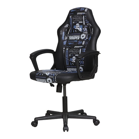 Star Wars Faux Leather Childrens Gaming Chair In Blue_7