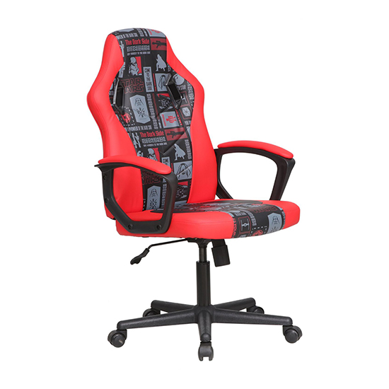 Star Wars Faux Leather Childrens Gaming Chair In Red_7