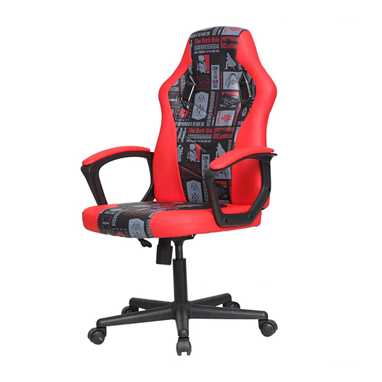 Star Wars Faux Leather Childrens Gaming Chair In Red_9