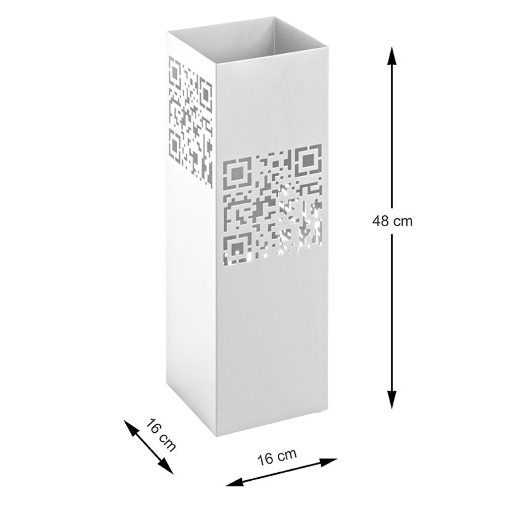 Starke Metal Umbrella Stand In White