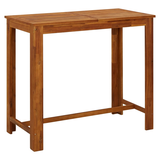 Starla Medium Natural Wooden Bar Table With 6 Black Bar Chairs_3