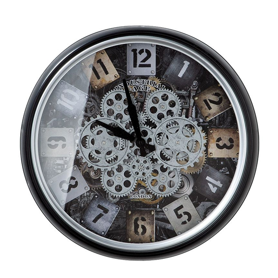 Photo of Starls glass wall clock with black and silver metal frame