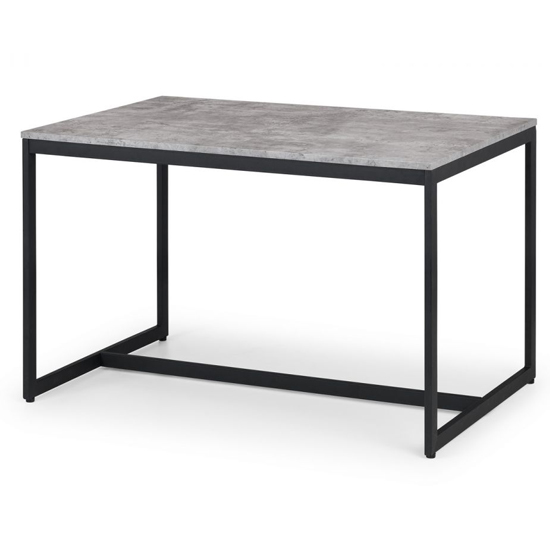Salome Concrete Effect Dining Set With 4 Jazz Black Chairs