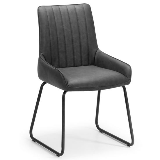 Salome Concrete Effect Dining Set With 4 Sakaye Black Chairs