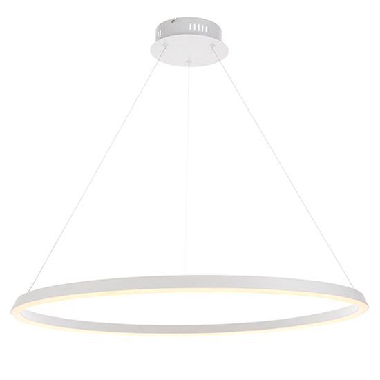 Product photograph of Staten Led Pendant Light In Matt White With White Diffuser from Furniture in Fashion