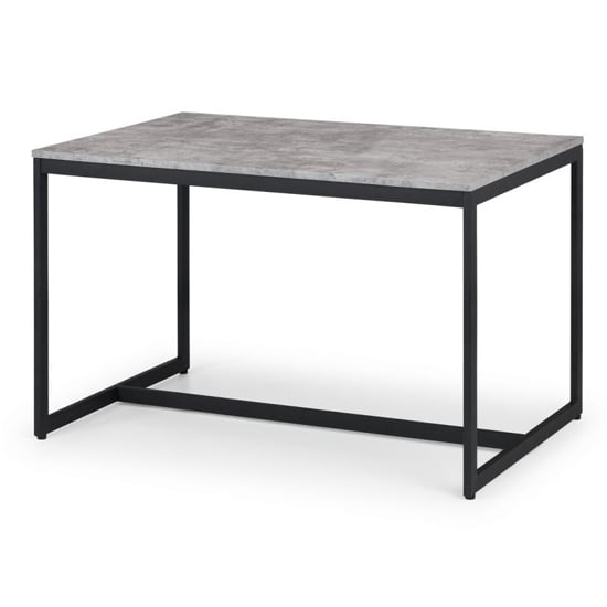 Product photograph of Salome Wooden Dining Table In Concrete Effect from Furniture in Fashion