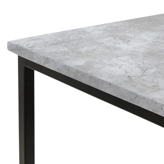 Salome Wooden Laptop Desk In Concrete Effect With 2 Shelves