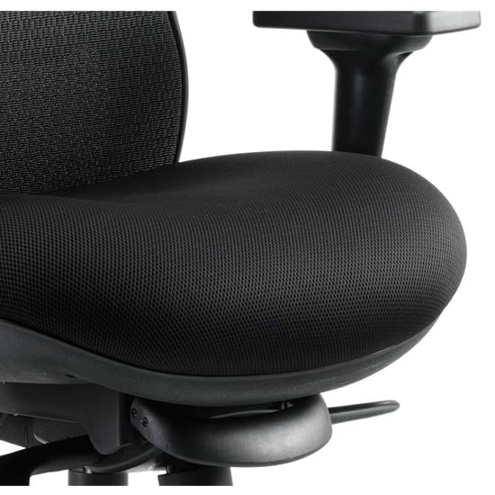 Stealth Shadow Ergo Headrest Office Chair In Black Airmesh Seat_4