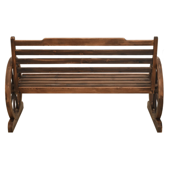 Stella 112cm Wooden Garden Seating Bench In Brown_4