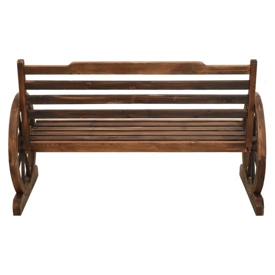 Stella 112cm Wooden Garden Seating Bench In Brown