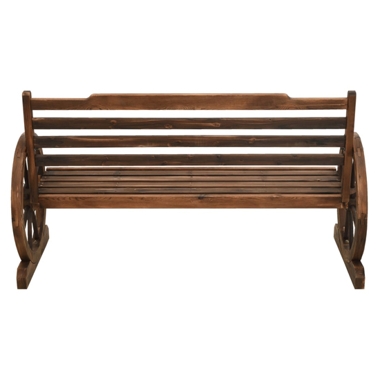Stella 142cm Wooden Garden Seating Bench In Brown_3