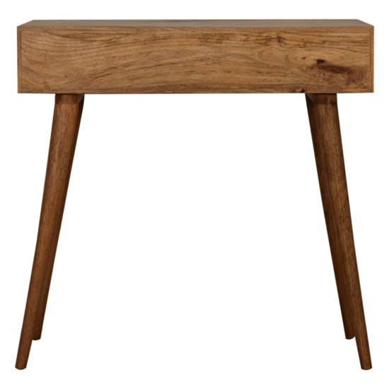 Stella Wooden Console Table In Oak Ish With 2 Drawers_5
