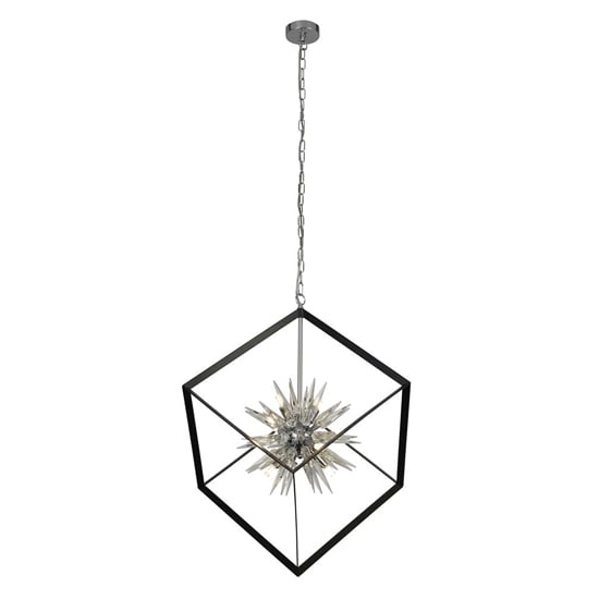 Product photograph of Stellar 6 Lights Ceiling Pendant Light In Black from Furniture in Fashion