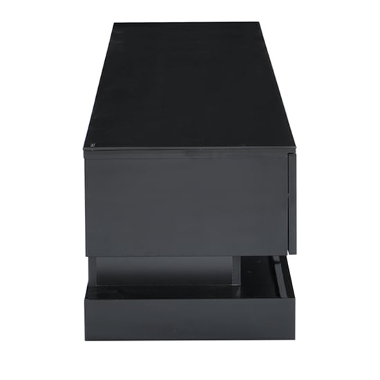 Step High Gloss TV Stand In Black With Multi LED Lighting_12