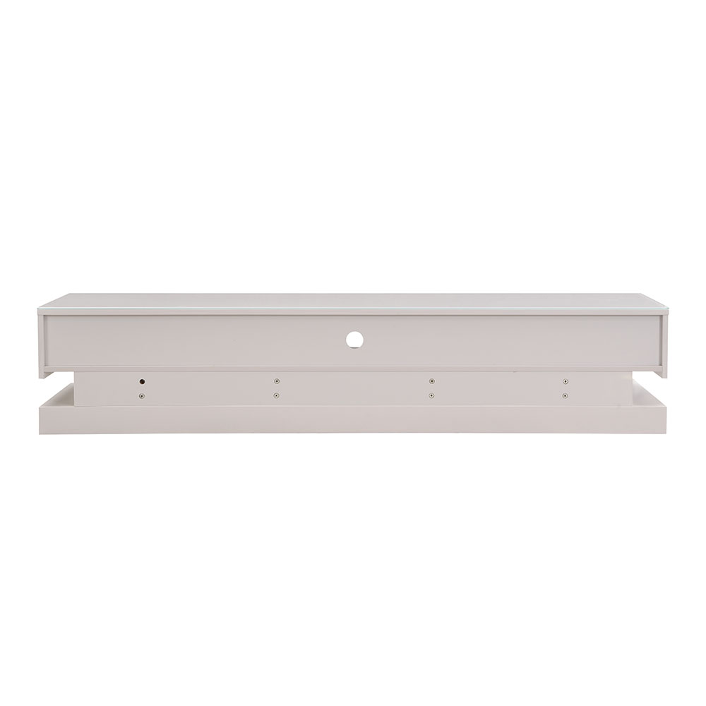 Step High Gloss TV Stand in Cashmere with LED