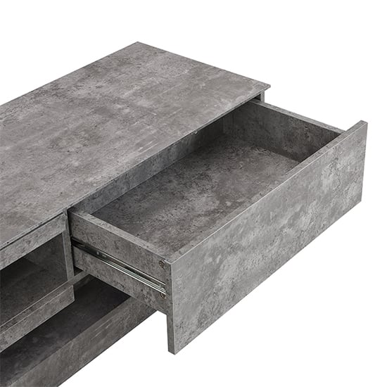 Step Wooden TV Stand In Concrete Effect With Multi LED Lighting_8