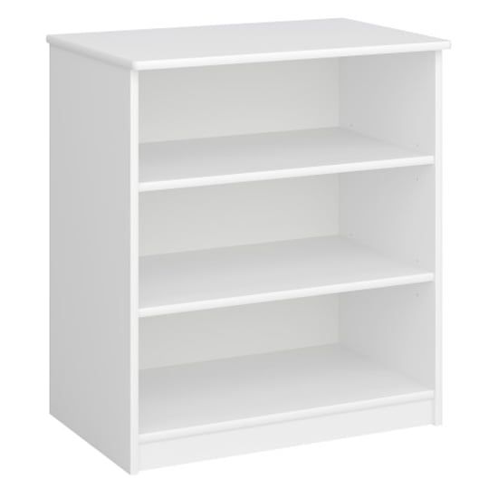 Sterns Kids Wooden Bookcase With 3 Shelves In White_1