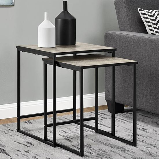 Stewarts Wooden Set Of 2 Nesting Tables In Sonoma Oak