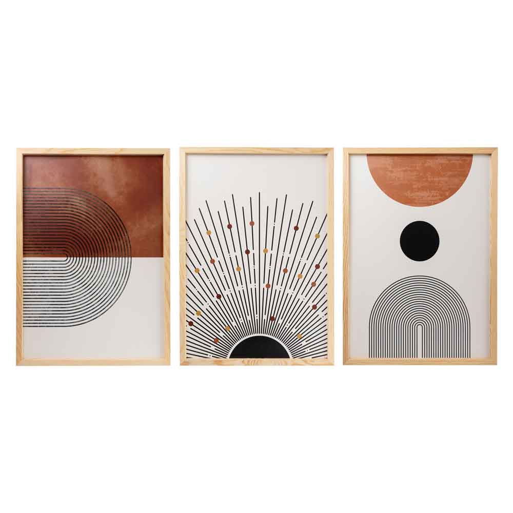 Stillform Wooden 20x30cm Terracotta Art Frame Set of 3 in Multicolour
