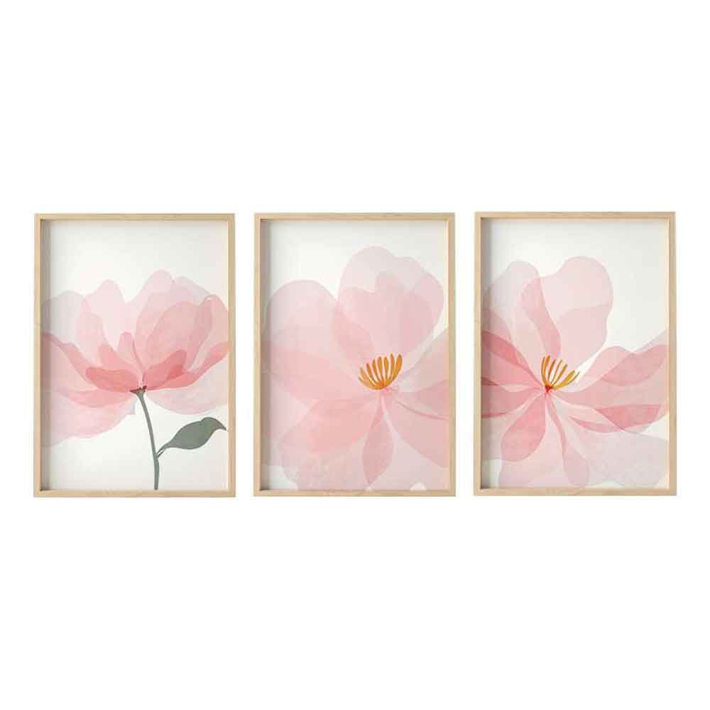 Stillform Wooden 30x40cm Gossamer Bloom Art Frame Set of 3 in Multicolour