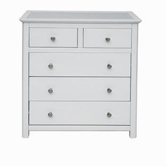 Sparsholt Stone Inset Top Chest Of Drawers In White Furniture in Fashion