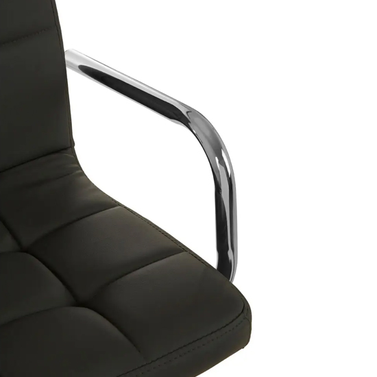 Stocam Grey Faux Leather Bar Chairs With Chrome Base In A Pair