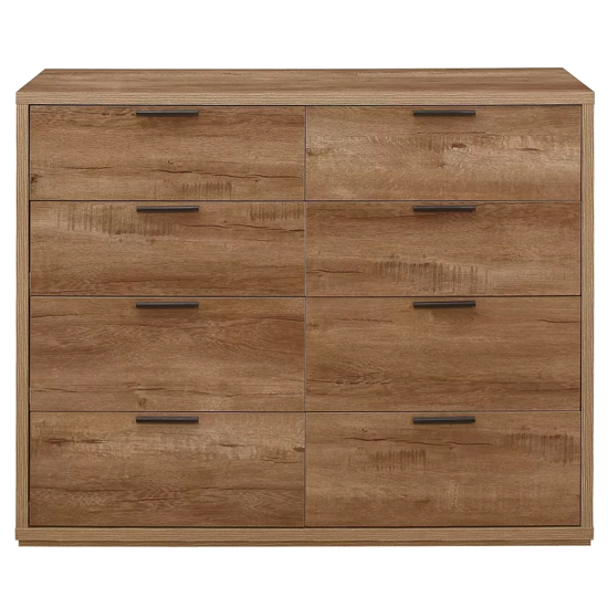 Seward Wooden Chest Of 8 Drawers In Rustic Oak