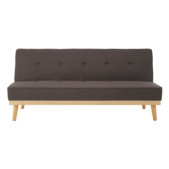 Porrima 3 Seater Fabric Sofa Bed In Grey    