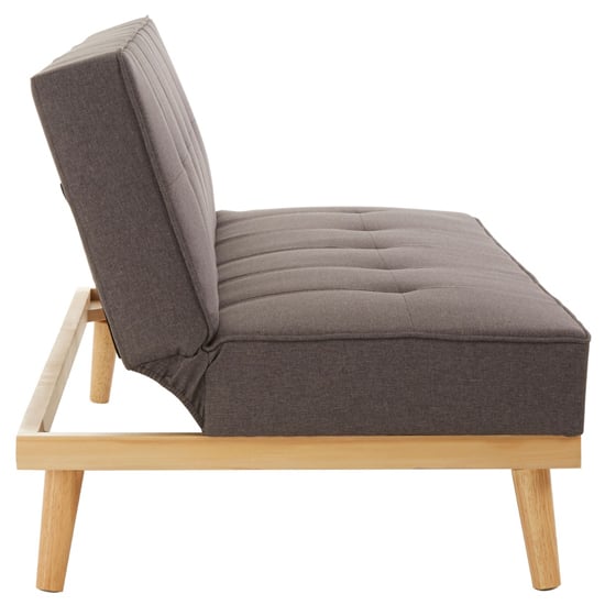 Porrima 3 Seater Fabric Sofa Bed In Grey    _3