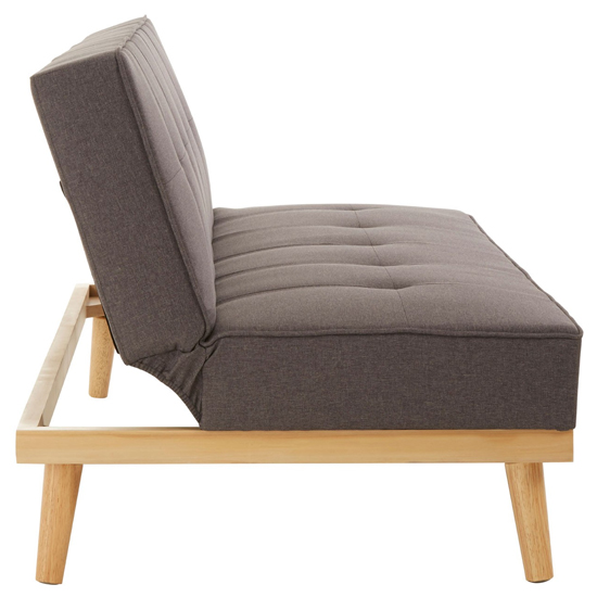 Porrima 3 Seater Fabric Sofa Bed In Grey    