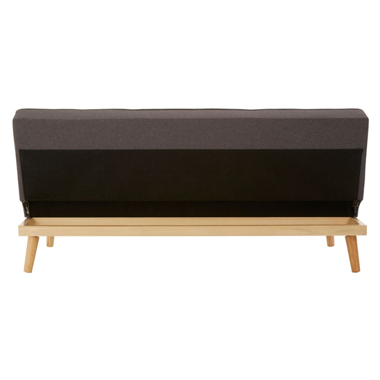 Porrima 3 Seater Fabric Sofa Bed In Grey    