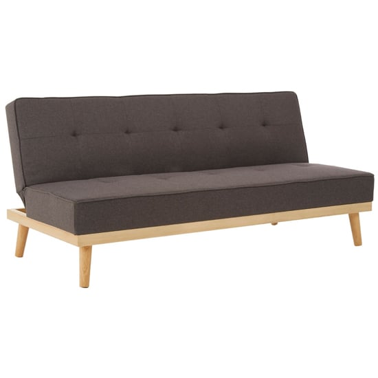 Product photograph of Porrima 3 Seater Fabric Sofa Bed In Grey from Furniture in Fashion