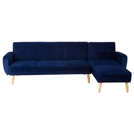 Porrima 3 Seater Fabric Sofa Bed In Navy Blue   _2