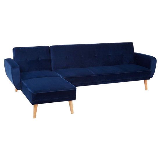 Stockholm 3 Seater Fabric Sofa Bed In Navy Blue Furniture in Fashion