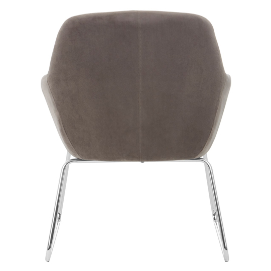 Porrima Fabric Chair in Grey With Stainless Steel Legs   