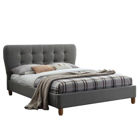 Stockholm Fabric Small Double Bed In Grey_4