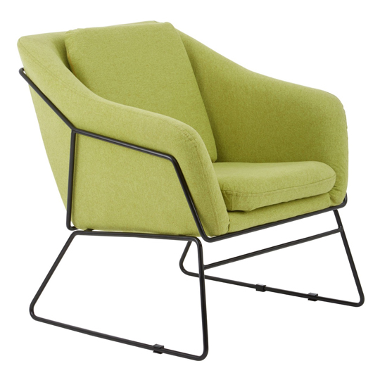 Porrima Green Chair With Stainless Steel Legs     