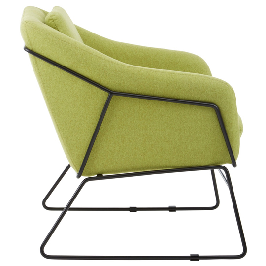 Porrima Green Chair With Stainless Steel Legs     