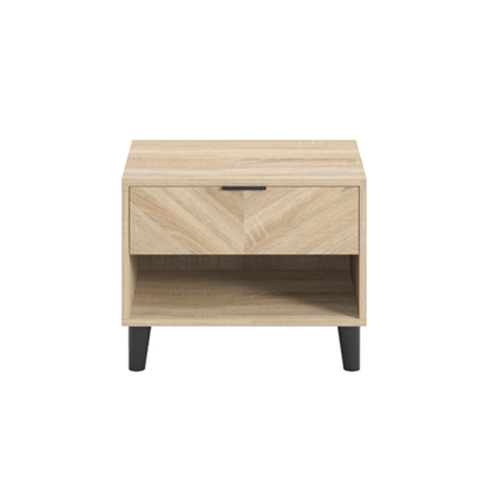 Stockholm Wooden Bedside Cabinet With 1 Drawer In Sonoma Oak